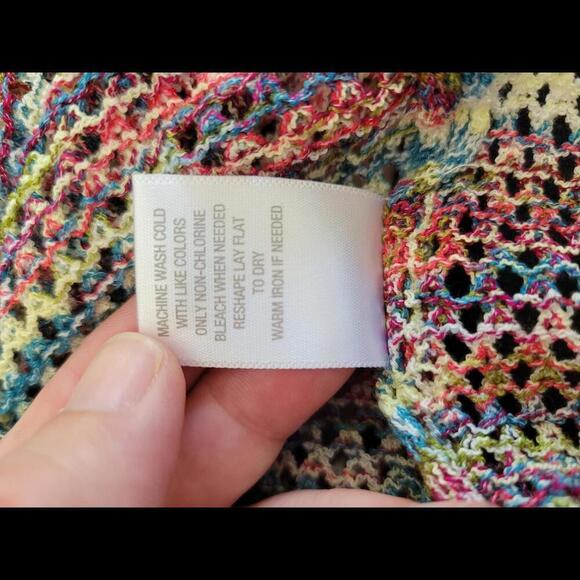 Westport 2X Multicolored loose knit long sweater - Picture 5 of 5